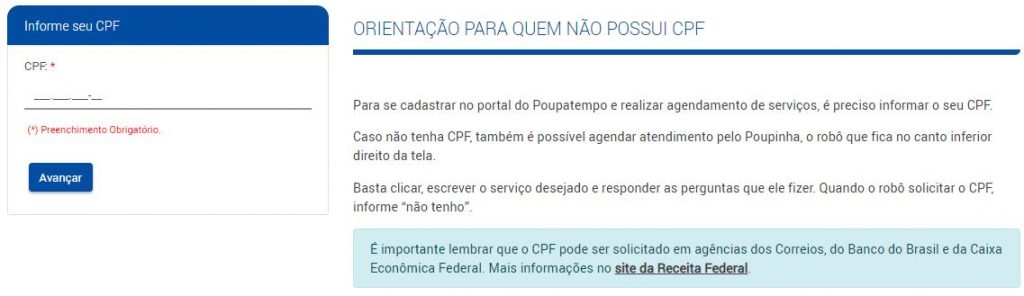 POUPATEMPO AGENDAMENTO 2021 → Serviços Oferecidos no Portal